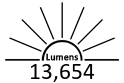 13,654 Lumens