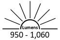 950 - 1,060 Lumens