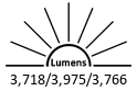 3,718 / 3,975 / 3,766 Lumens