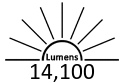 14,100 Lumens