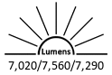 7,020 / 7,560 / 7,290 Lumens