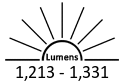 1,213 - 1,331 Lumens
