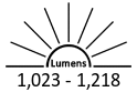 1,023 - 1,218 Lumens