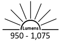 950 - 1,075 Lumens