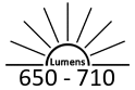 650 - 710 Lumens