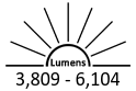 3,809 - 6,104 Lumens
