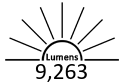 9,263 Lumens