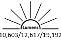 10,603 / 12,617 / 19,192 Lumens