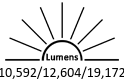 10,592 / 12,604 / 19,172 Lumens