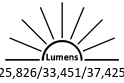 25,826 / 33,451 / 37,425 Lumens