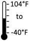 -40F To 104F Operating Temperature