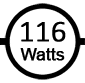 Uses 116 watts
