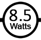 Uses 8.5 watts