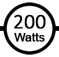 Uses 200 watts