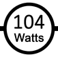 Uses 104 watts