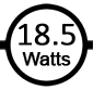 Uses 18.5 watts