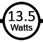 Uses 13.5 watts