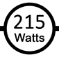 Uses 215 watts