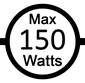 150 watts max