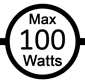 100 watts max