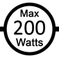 200 watts max