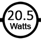 Uses 20.5 watts