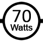 Uses 70 watts