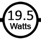 Uses 19.5 watts