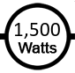 Uses 1,500 watts