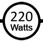 Uses 220 watts