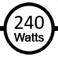 Uses 240 watts