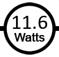 Uses 11.6 watts