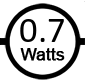 Uses 0.7 watts