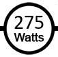 Uses 275 watts