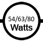 Uses 54 / 63 / 80 watts