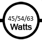Uses 45 / 54 / 63 watts