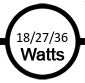 Uses 18 / 27 / 36 watts