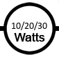Uses 10 / 20 / 30 watts