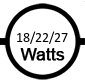 Uses 18 / 22 / 27 watts