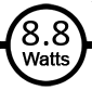 Uses 8.8 watts