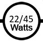 Uses 22 / 45 watts