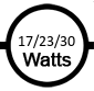 Uses 17 / 23 / 30 watts