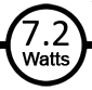 Uses 7.2 watts