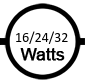 Uses 16 / 24 / 32 watts