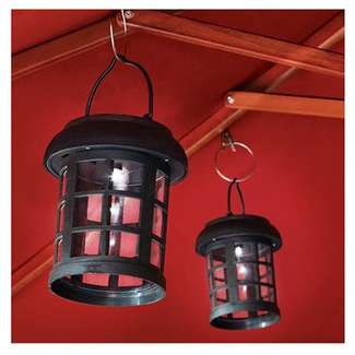 Patio Umbrella Hanging Solar Led Lanterns 2 Pk