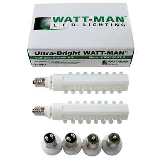 1 Watt - 277V - 2 Pack Green LED Candelabra, Intermediate, or D.C. Bayonet Base WATT-MAN LED Lighting