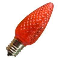 25 Pack C9 RED FACETED INT LED