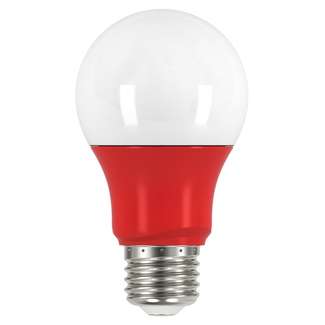 2 Watt - 200 Lumens Red A-19 LED Not Dimmable Satco Lighting