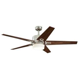 Zephyr 56-Inch Indoor Ceiling Fan with Dimmable LED Light Kit