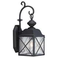 18" - 1 Light - 60W Max Textured Black Finish Clear Seed Glass Nuvo Lighting